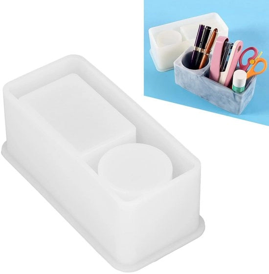 Organizzatore per ufficio - Contenitore di archiviazione - Materiale silicone riciclabile - Dimensioni 19 x 9 x 7 cm - Silicone di alta qualità