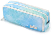 Etui Blu per Ragazze Ragazzi con 3 Celle Grande, Etui per Ragazze Adolescenti, Etui con 3 Celle per Bambini Studenti Adulti