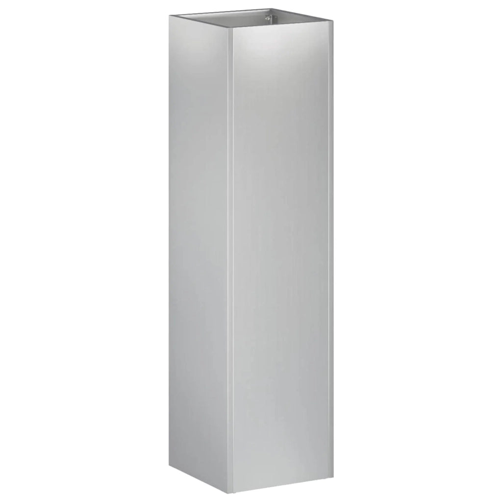 Vaso da giardino 2 pz Argento 20 x 20 x 75 cm Acciaio zincato 8005327