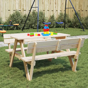 Tavolo da Picnic per 4 Bambini con Foro Ombrellone Legno Abete 4008985