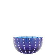 Zafferano Set 6 Ciotole Perle Bowl in Vetro Colorato Blu - Design Artigianale Elegante per Servizio Tavola Moderno e Raffinato - Accessorio Premium