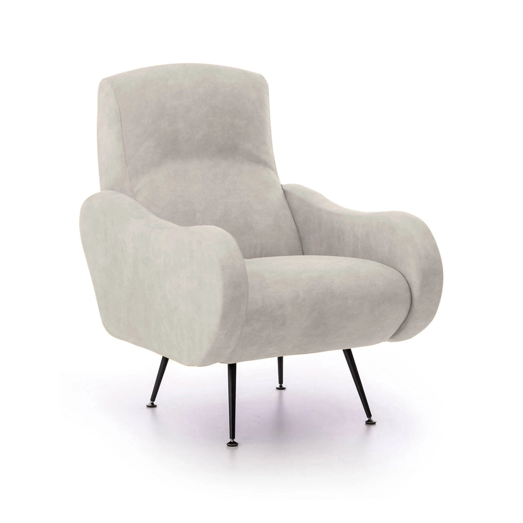 Poltroncina Lasnigo, Poltrona Braccioli Made in Italy, 70x100x98h cm Beige