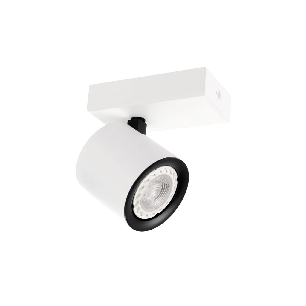 Faretto soffitto moderno bianco/nero orientabile GU10 35W Italux