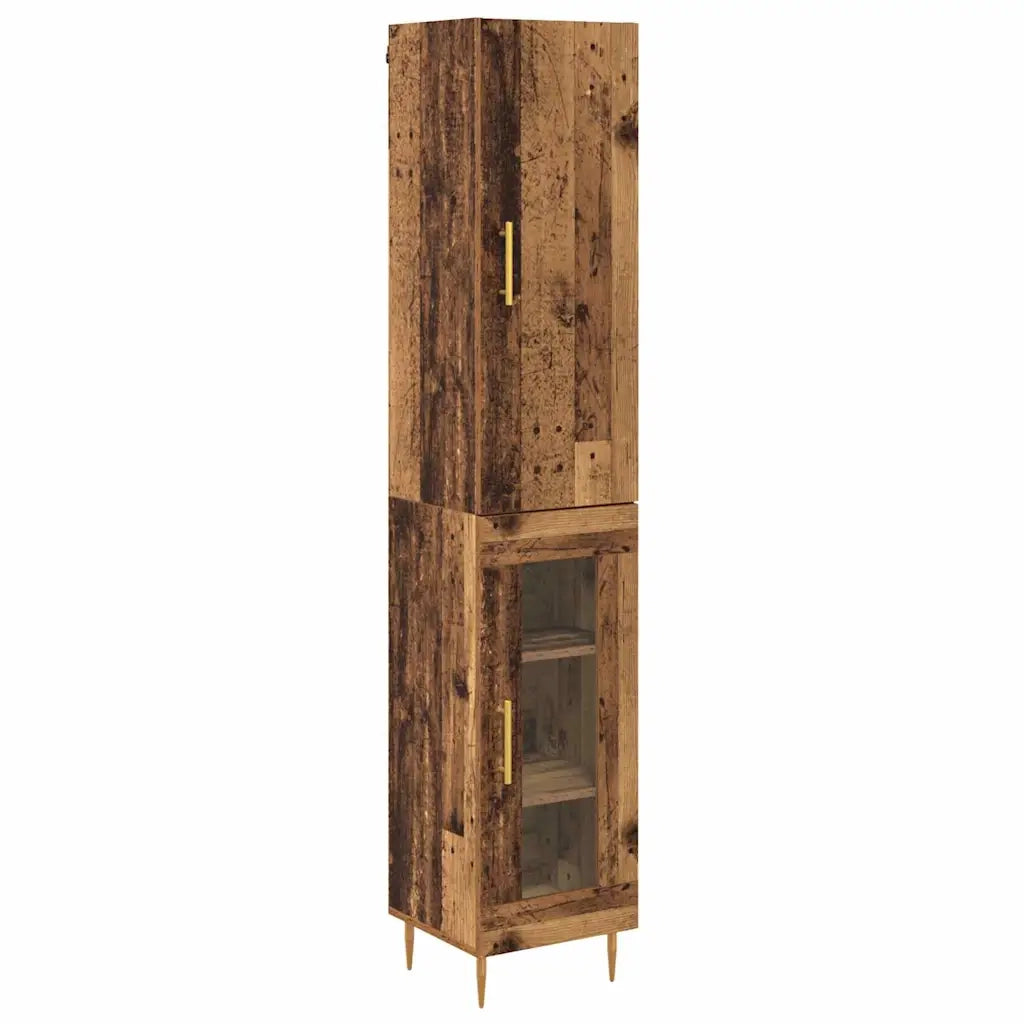 Credenza 2 pz-Set di 2 Buffet-Armadio da cucina Legno vecchio Legno multistrato 848116