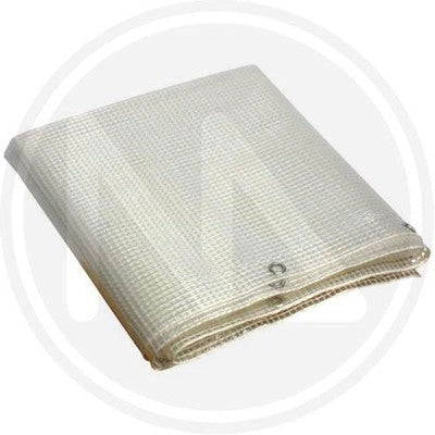 TELONI TELONE OCCHIELLATO RETINATO PVC PAPILLON MT. 3.50X3.0 BIANCO TRASPARENTE