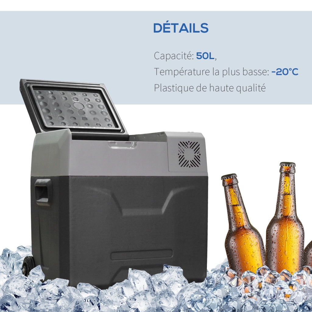 Glaciere congelatore portatile elettrica 50L -20¡ãC 12V/230V ¨C zephmum ¨C grigio nero