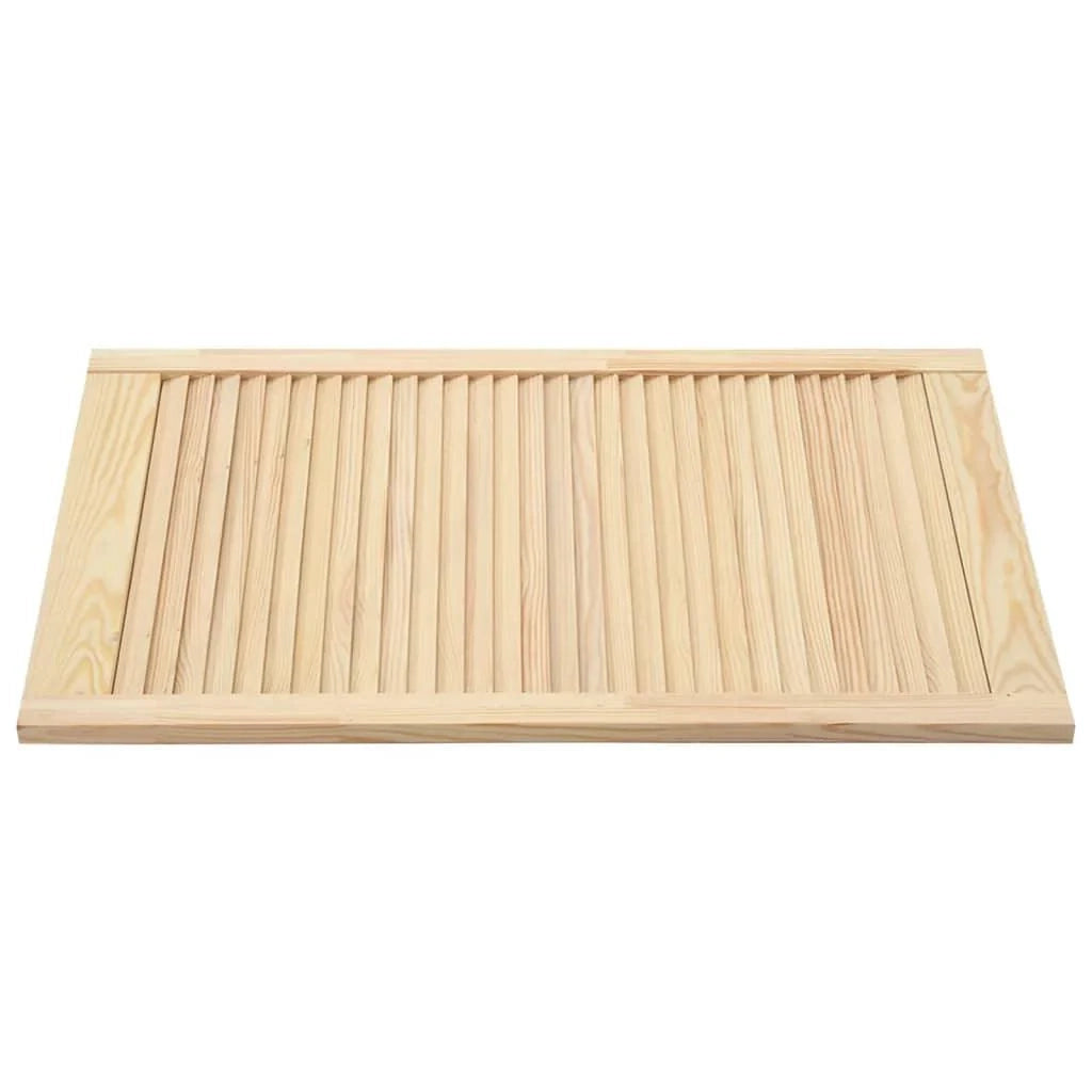 Porta a persiana in legno massello di pino anta per mobile anta per mensola rivestimento per armadio guardaroba paravento 99,3 x 59,4 cm 02_0003877