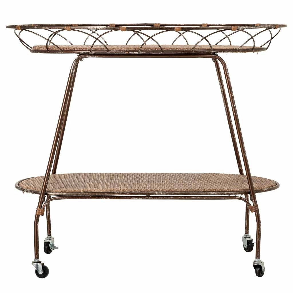 Scaffale espositivo in metallo marroni, 84,46x48,26x73,03h cm