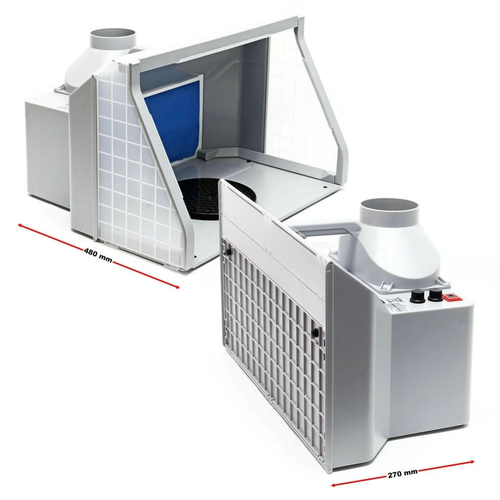 Cabina di aspirazione da 9 m³/min con illuminazione a LED e doppia ventilazione regolabile 16_0002403
