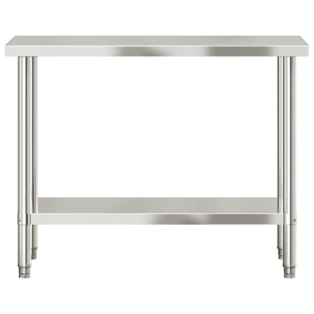 Tavolo da Lavoro da Cucina-Piano di Lavoro Cucina 110x55x85 cm in Acciaio Inossidabile 429563