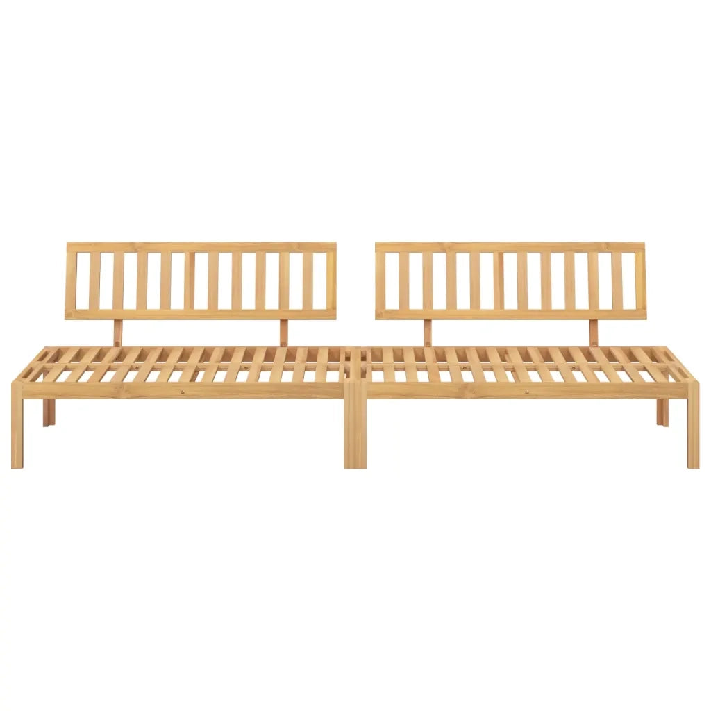 Divani Centrali da Giardino Pallet 2pz Legno Massello di Acacia