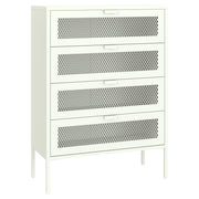Scarpiera EMMA a 4 ante in metallo bianco