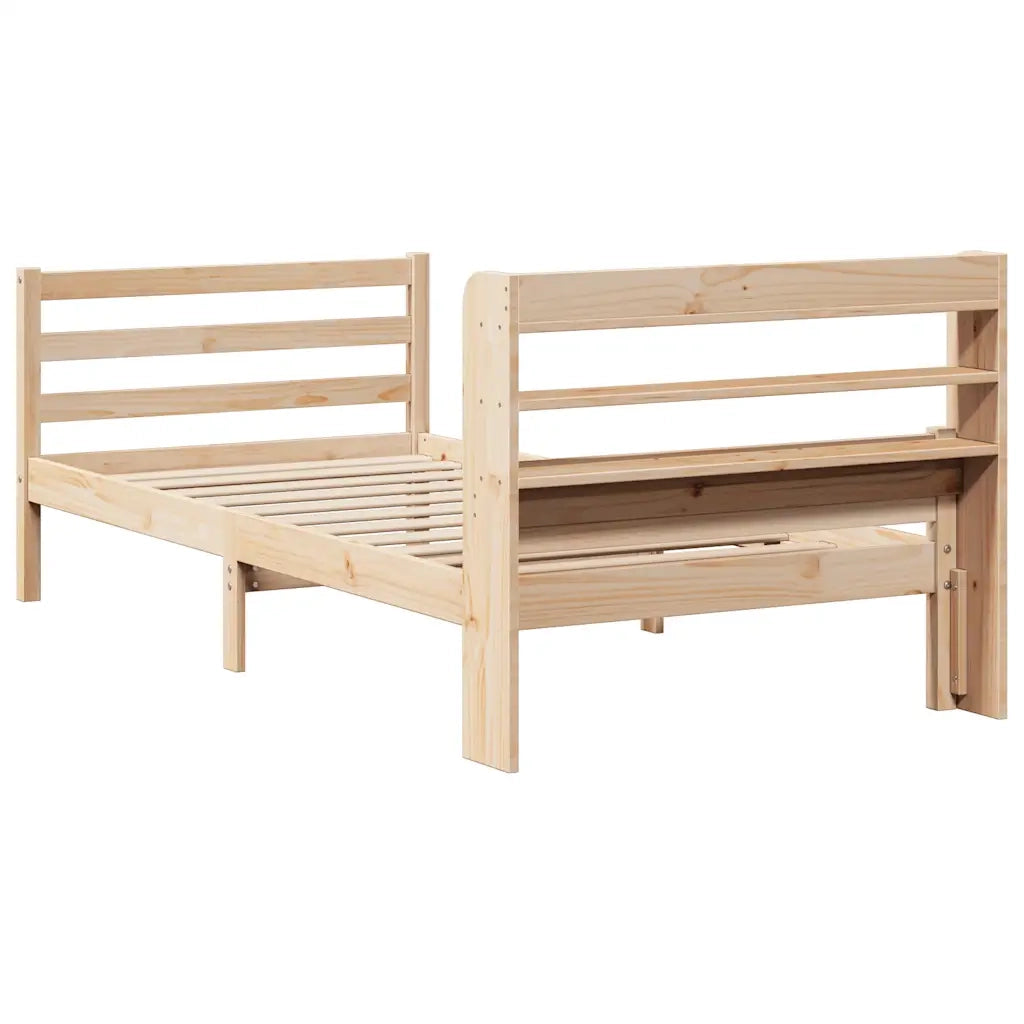 vidaXL Giroletto con Testiera 90x200 cm in Legno Massello di Pino