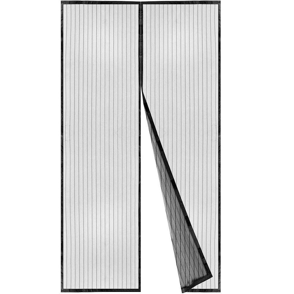 Trade Shop - Zanzariera Magnetica Per Porte 150x250cm Nera Tenda Balcone Terrazzo Porta 12773 -