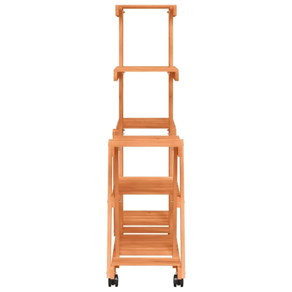 Portavasi/fioriera con ruote 95 x 25 x 101 cm legno massello di abete marrone 02_0045232