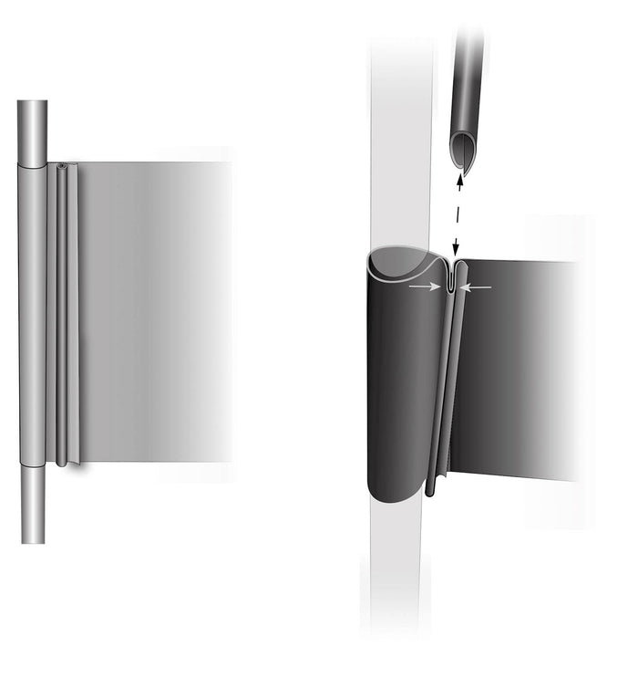 Telo di Occultazione Striscia Soft Verdemax 20x350 cm in PVC Resistente a UV Grigio