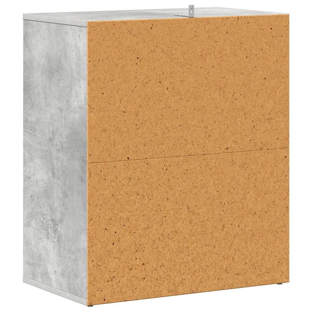 Scarpiera-Scaffale per scarpe Grigio Cemento 60x35x70 cm in Truciolato 637756
