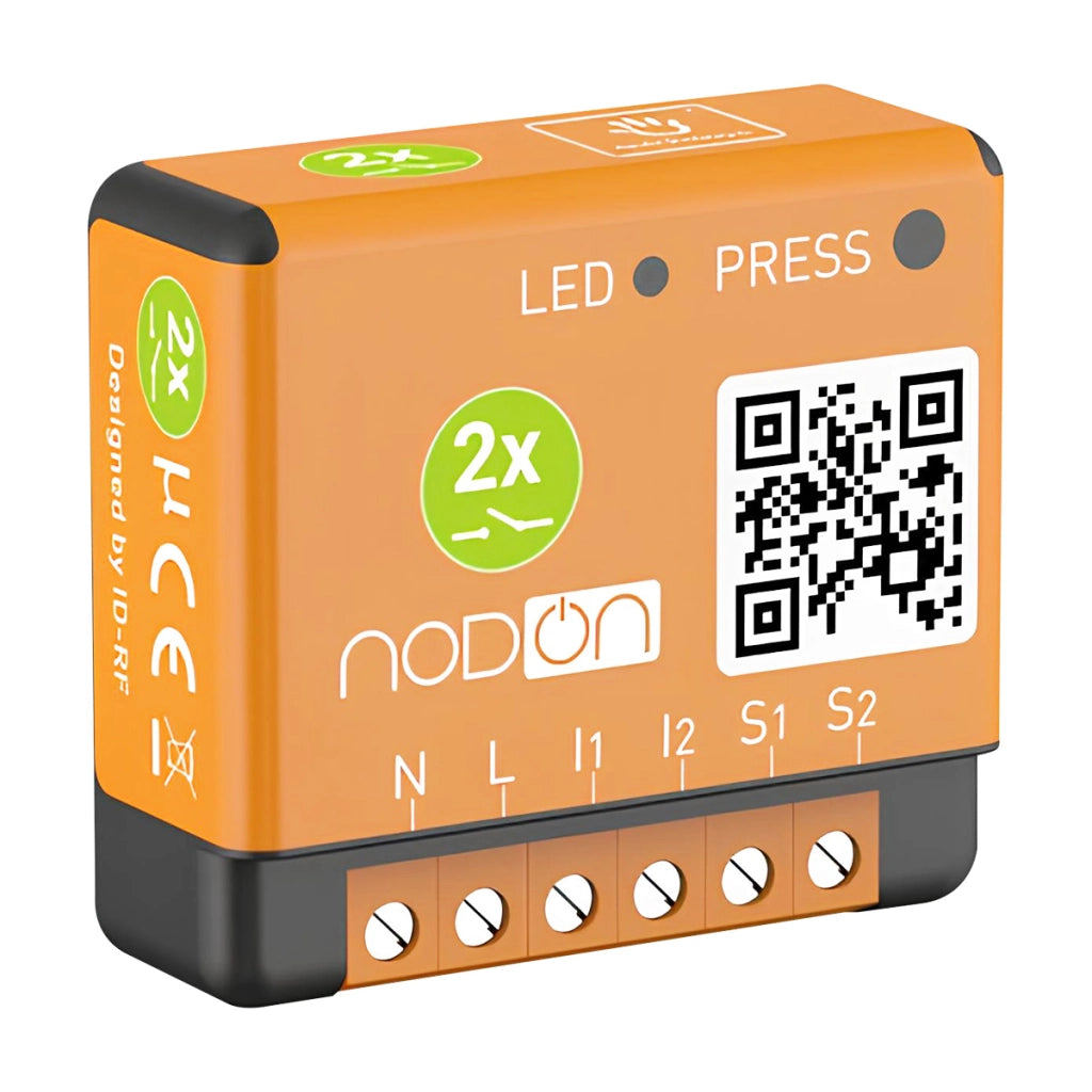 Modulo da incasso EnOcean compatibile a 2 canali da 1,1kW Arancione NODON