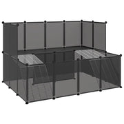 Gabbia per piccoli animali 143 x 107 x 93 cm PP e acciaio nero 02_0041647
