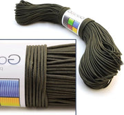 Tou di emergenza universale a 3 fibre di corda paracadutistica in nylon 100 metri verde oliva