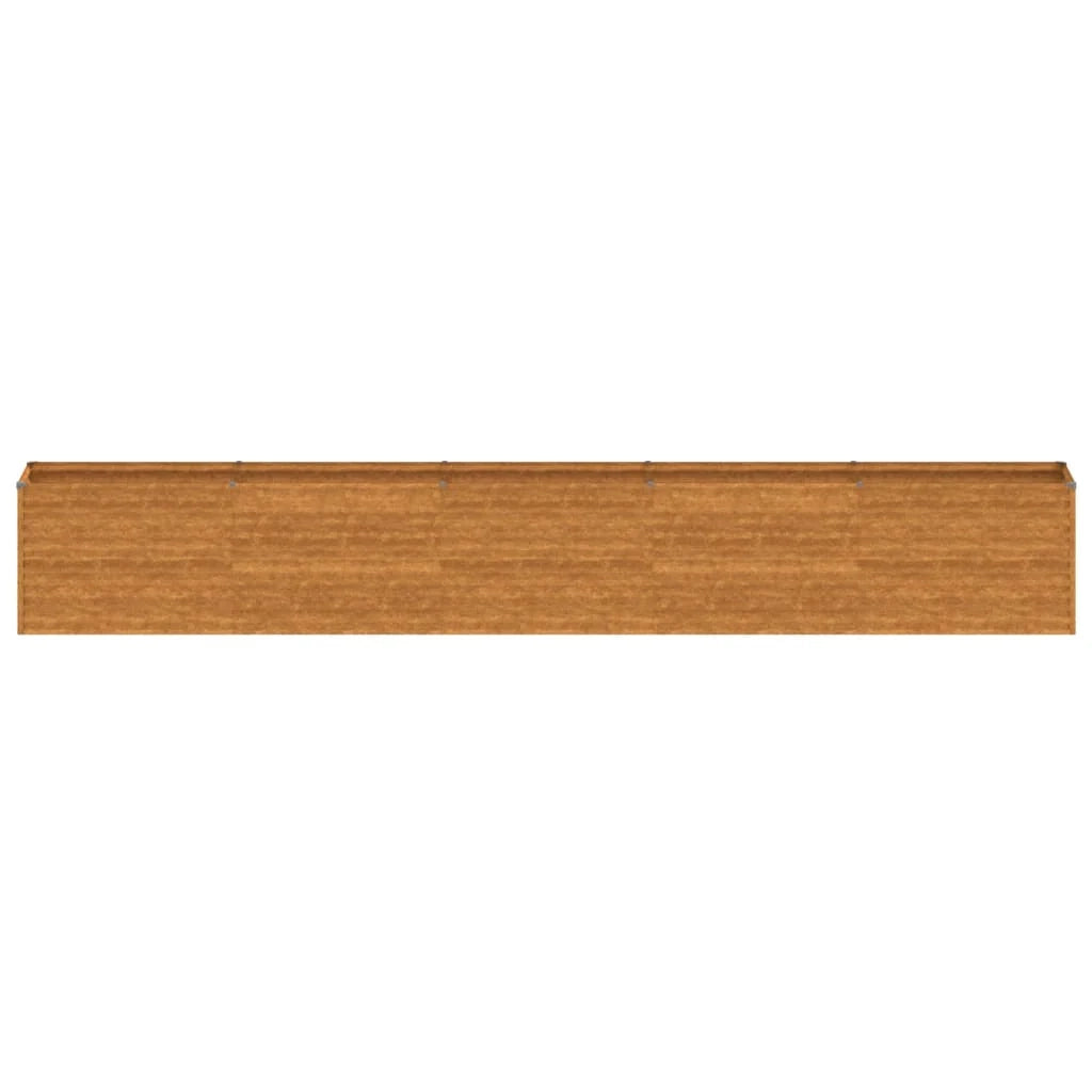 Fioriera rialzata per piante e fiori terrazza giardino 482 x 50 x 69 cm acciaio corten marrone 02_0039456