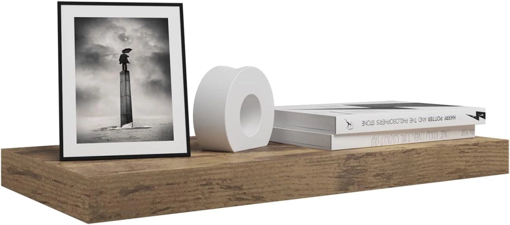 Mensola da Parete, Mensola da Muro, Legno MDF, Set di 3, per Cucina, Bagno, Soggiorno, ECC