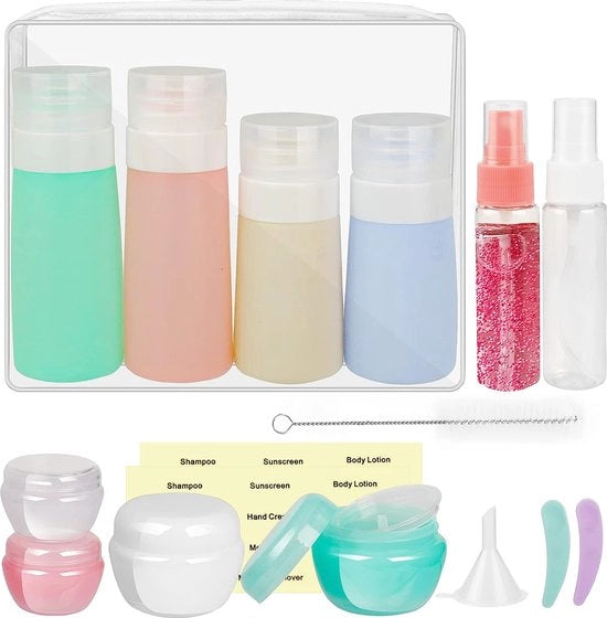 Bagagli da viaggio - formato di viaggio vuoto, flaconi da viaggio riutilizzabili, cosmetici, shampoo, liquidi - flaconi da viaggio - impermeabili - riutilizzabili