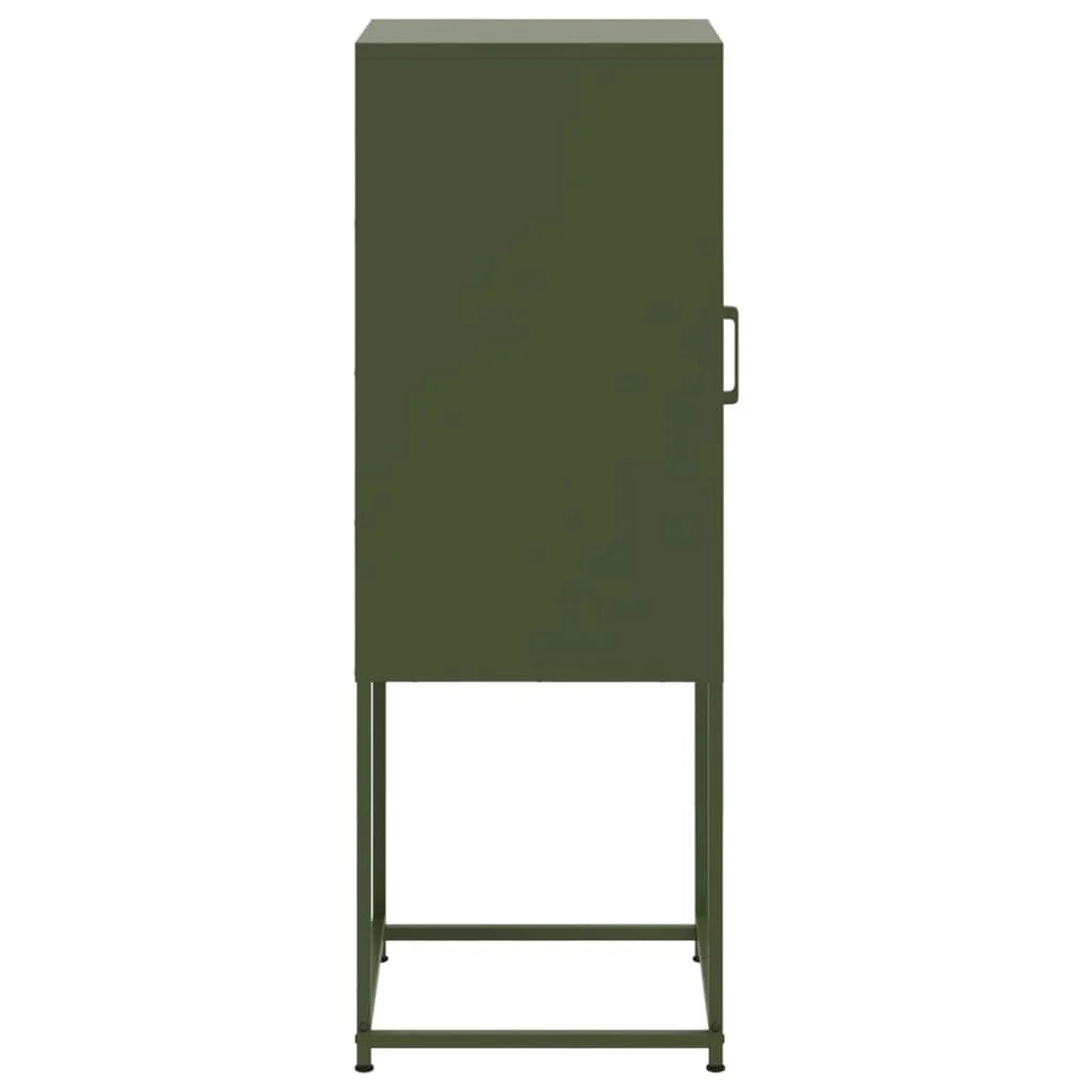 Buffet credenza cassettiera armadio mobile contenitore organizer per cucina soggiorno salotto verde oliva 36 x 39 x 107 cm acciaio verde 02_0036573