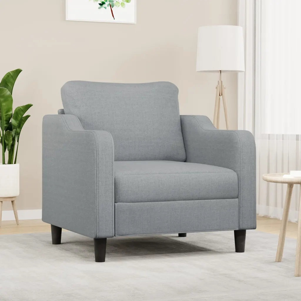 Poltrona-Divano Sedia Grigio Chiaro 60 cm in Tessuto 677560