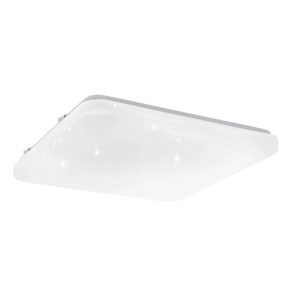 Plafoniera Frania-Ip Acciaio Bianco Plastica Cristallo Led 18W 2100Lm Ip44