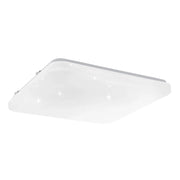 Plafoniera Frania-Ip Acciaio Bianco Plastica Cristallo Led 18W 2100Lm Ip44