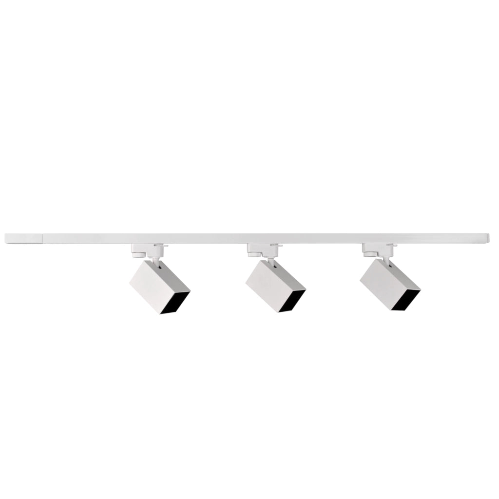 Kit binario Polux SQUARE 1m 3 faretti GU10 bianco/nero