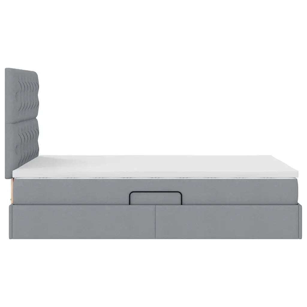 Letto con contenitore e materasso Grigio chiaro 120 x 200 cm 3371835