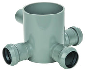 Pozzetto a pavimento basso 4 vie innesto in pp  ?40  h= 12,5 cm  Nicoll s.r.l.