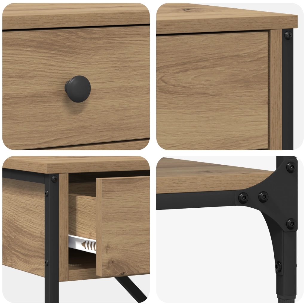 Tavolo Console Rovere Artigianale 100x34.5x75 cm Legno ingegnerizzato