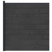 Pannello di recinzione | Recinzione da Giardino WPC e Alluminio Nero