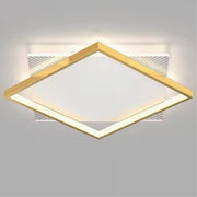 Trade Shop - Plafoniera Led 30 W Quadrata Oro Moderno Lampadario Soffitto Luce Naturale 71033 -