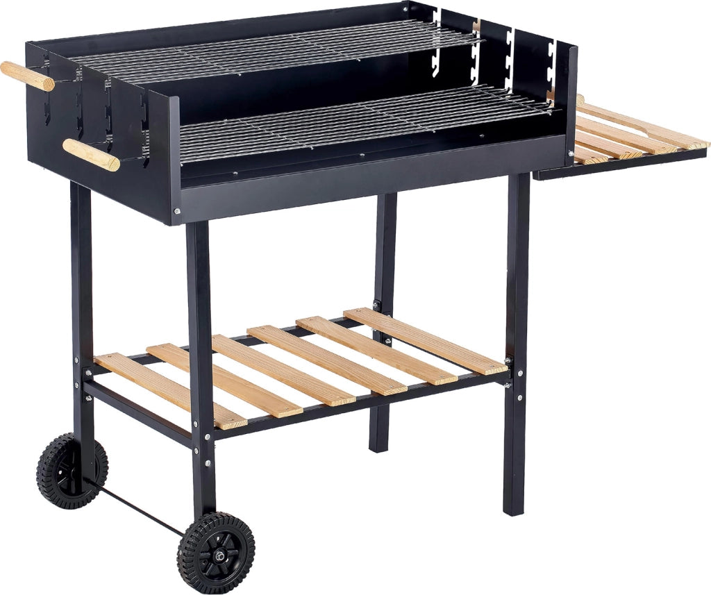 Barbecue a Carbone  Carbonella 118x56x92 cm in Acciaio con Ruote Gaucho