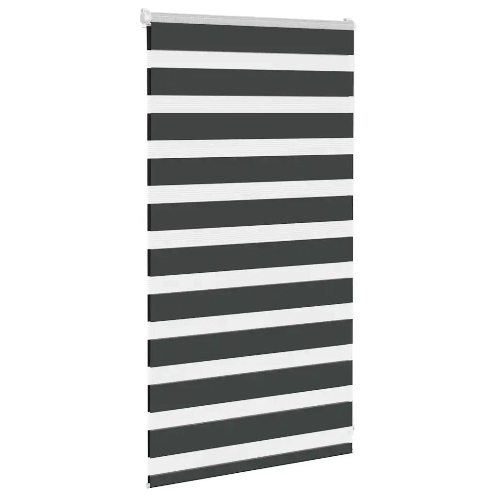 Tenda a Rullo Zebra Nero Larghezza Tessuto 70,9 cm Poliestere
