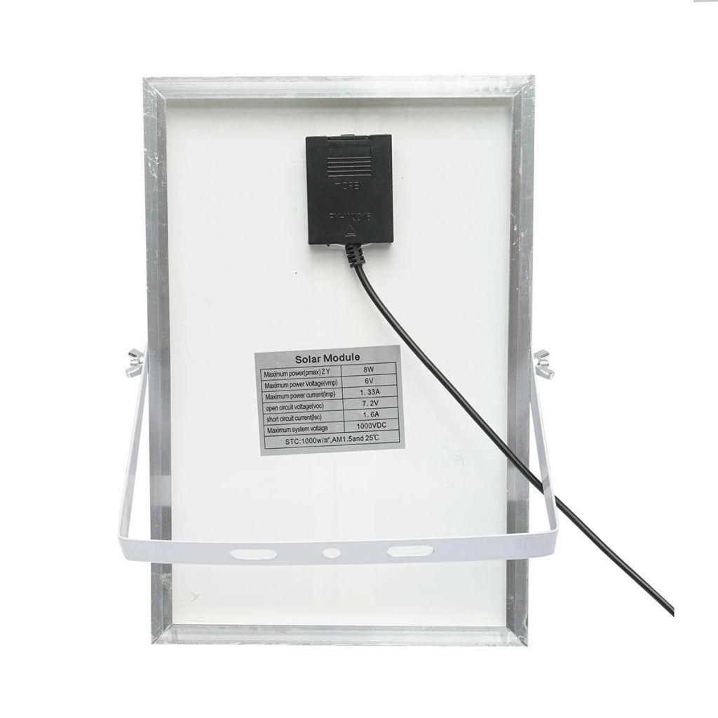 Proiettore led 100W con pannello solare 8W, batteria 5000mAh e telecomando IP66