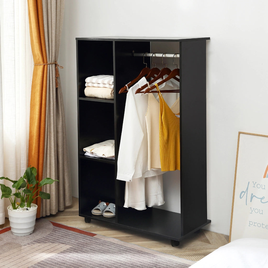Armadio Guardaroba ¨C zephmum ¨C Nero 88x132x19