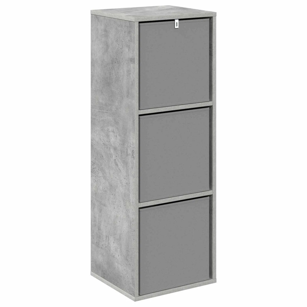 Credenza con cassetto Grigio cemento 35 x 32 x 99,5 cm