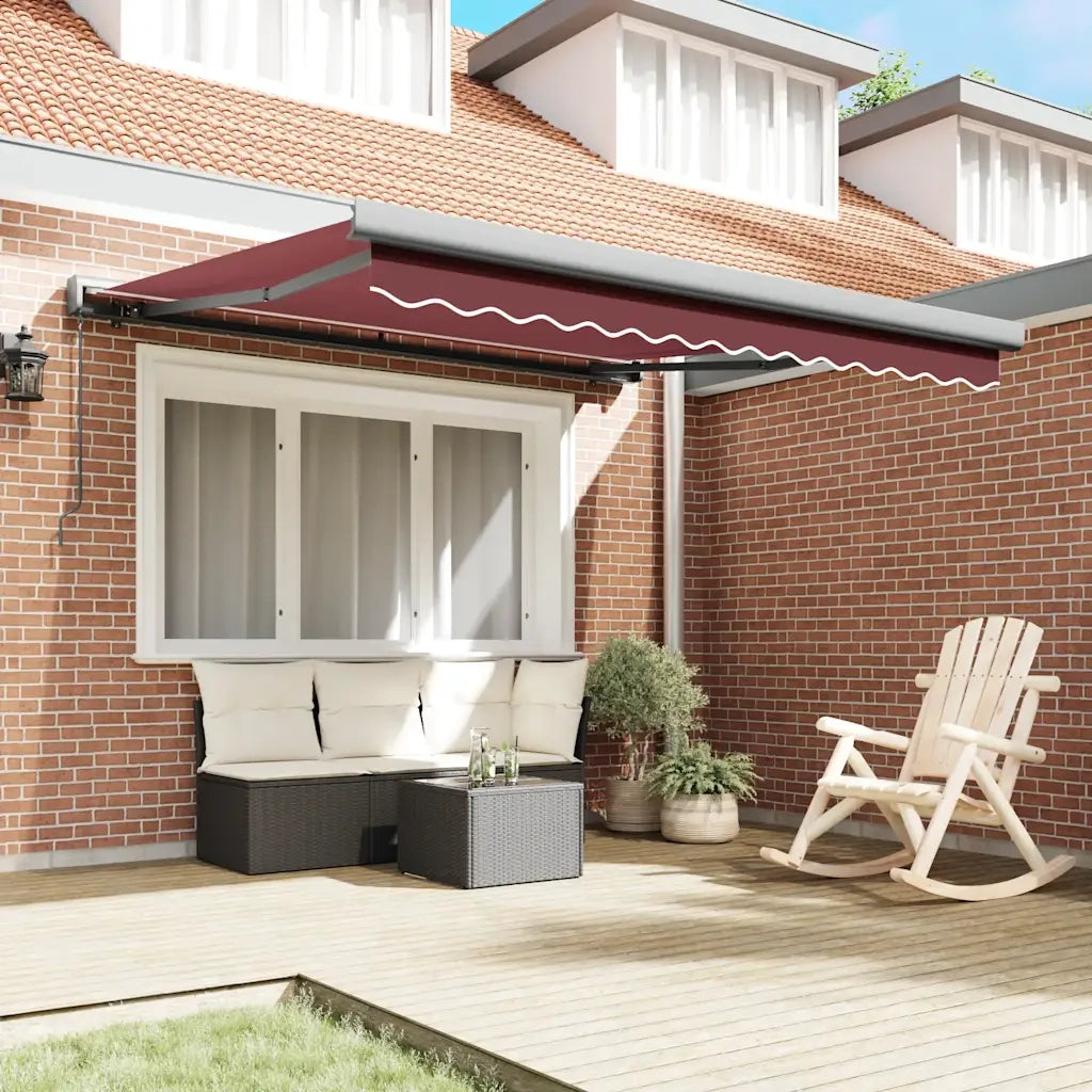 Tenda da Sole Retrattile Manuale Bordò 300x250 cm 3215318
