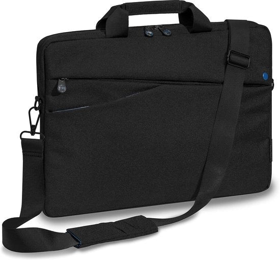 Borsa per laptop 15,6 pollici in nero/blu – Ideale per scuola, università e lavoro