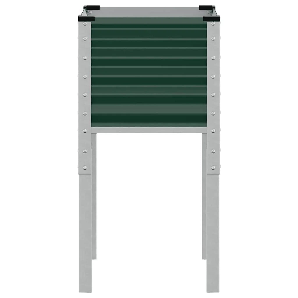Fioriera rialzata per piante fiori terrazza giardino 45 x 45 x 88 cm acciaio verde 02_0037616