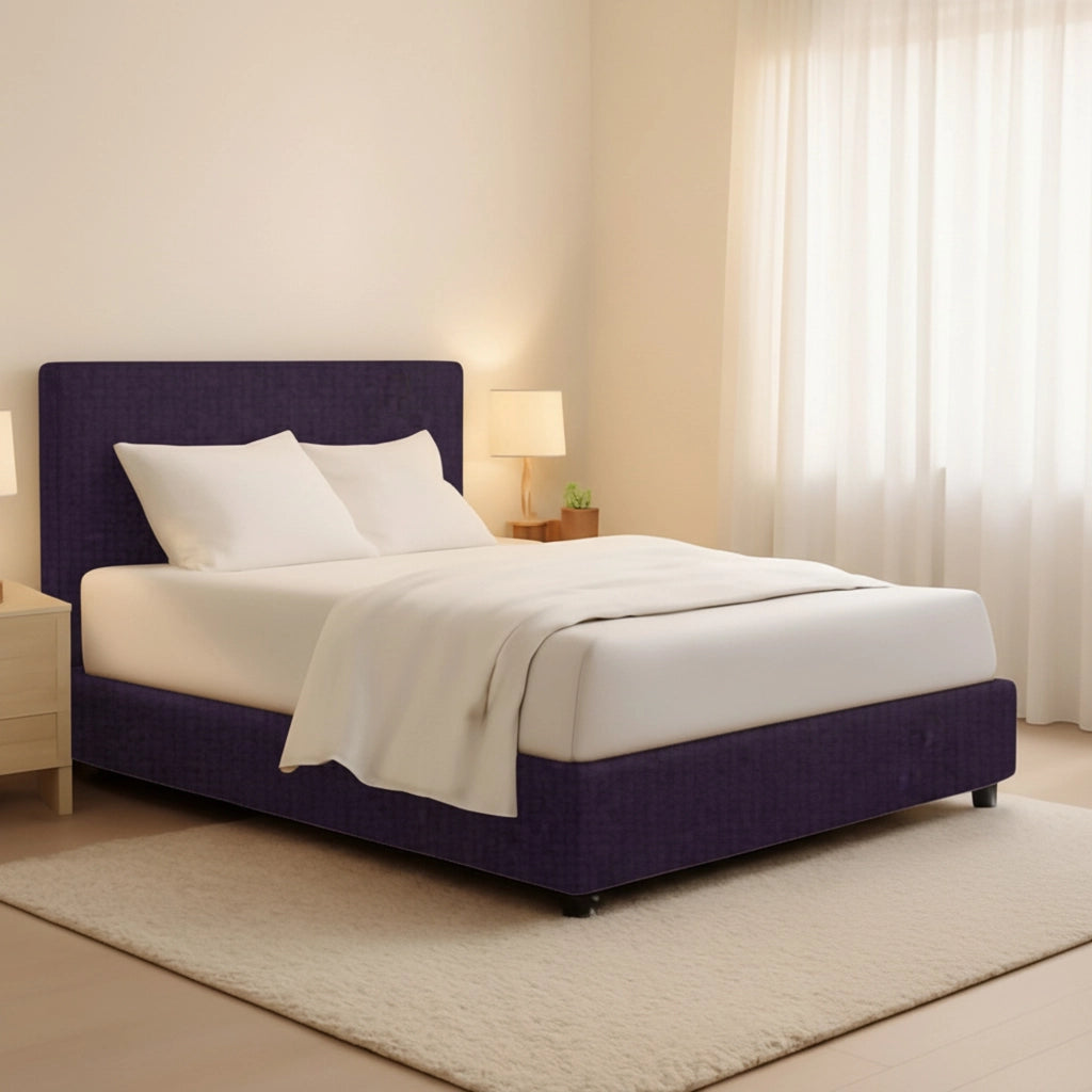 Harlow, Letto Piazza e Mezza Sfoderabile Made in Italy, Viola