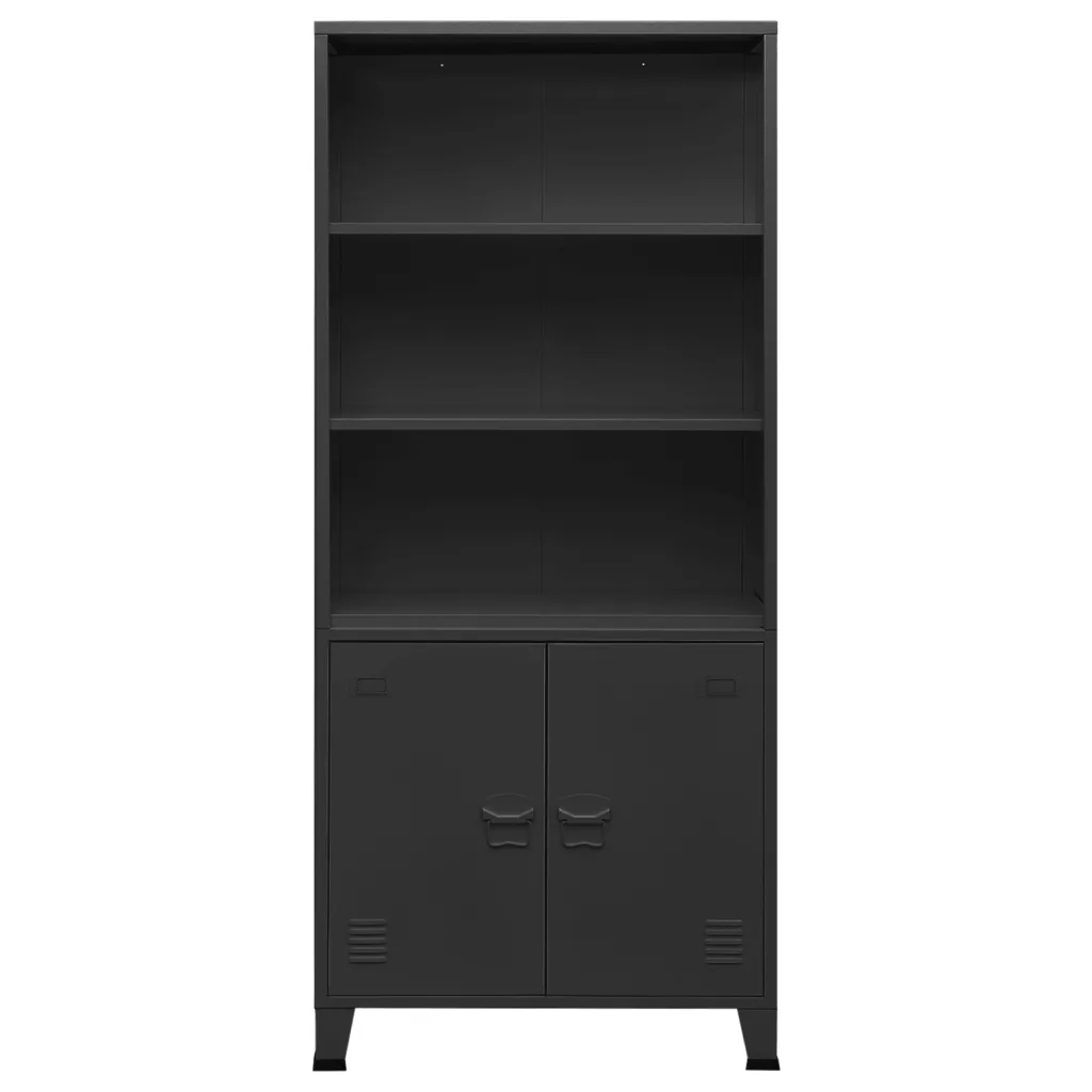 Libreria Industriale Antracite 80x32x180 cm in Acciaio cod mxl 16016