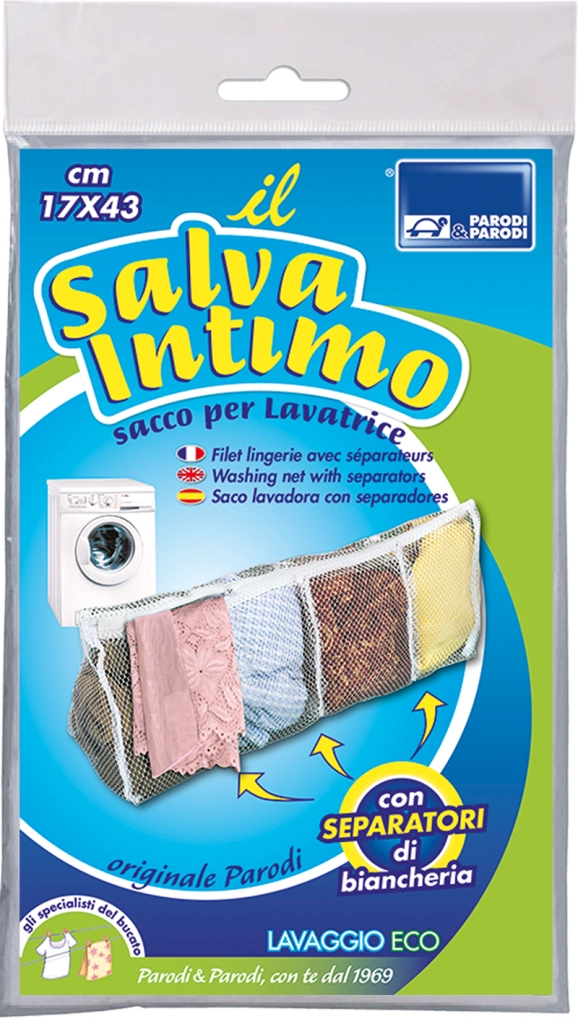 Salva Intimo Lavatrice Sacco per Proteggere il Bucato Salvaguardia la Forma 17x43cm