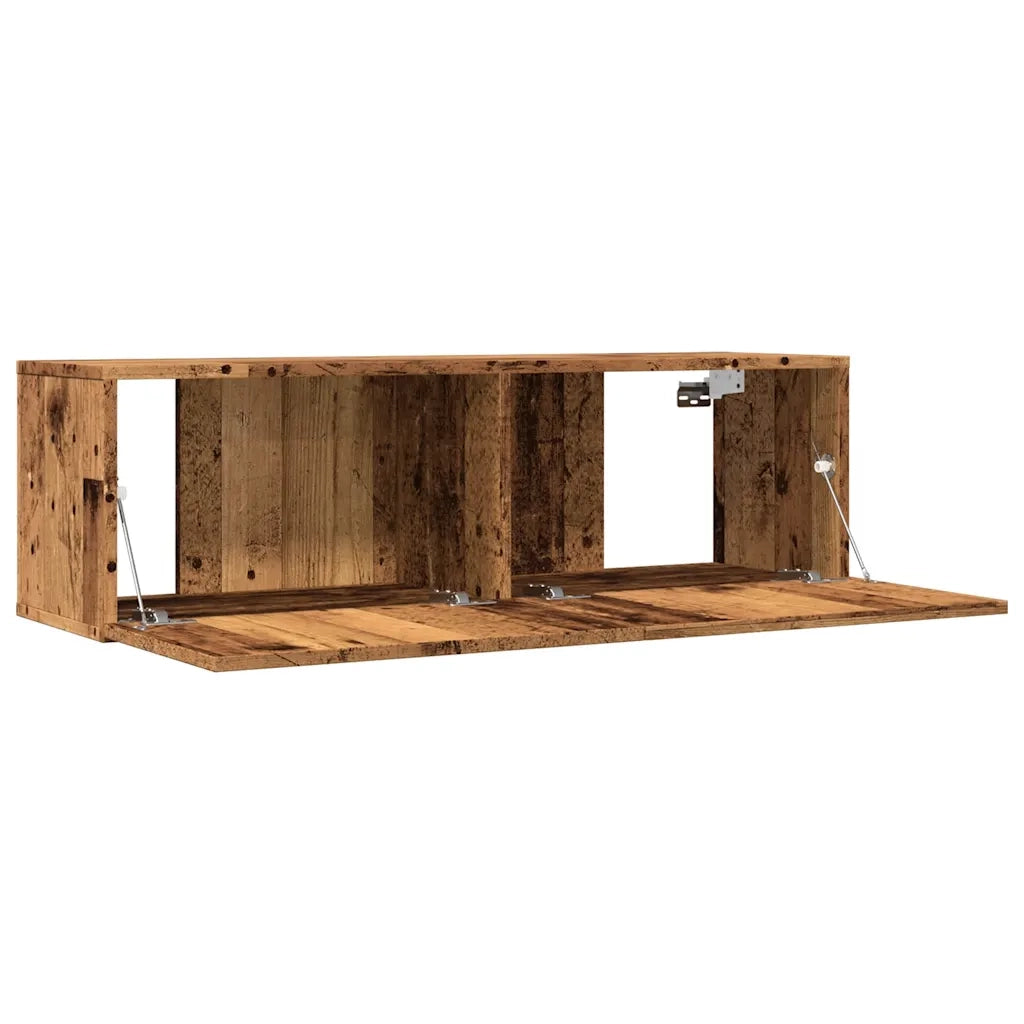 Mobili TV a Parete 2pz Legno Antico 100x30x30 cm 857017