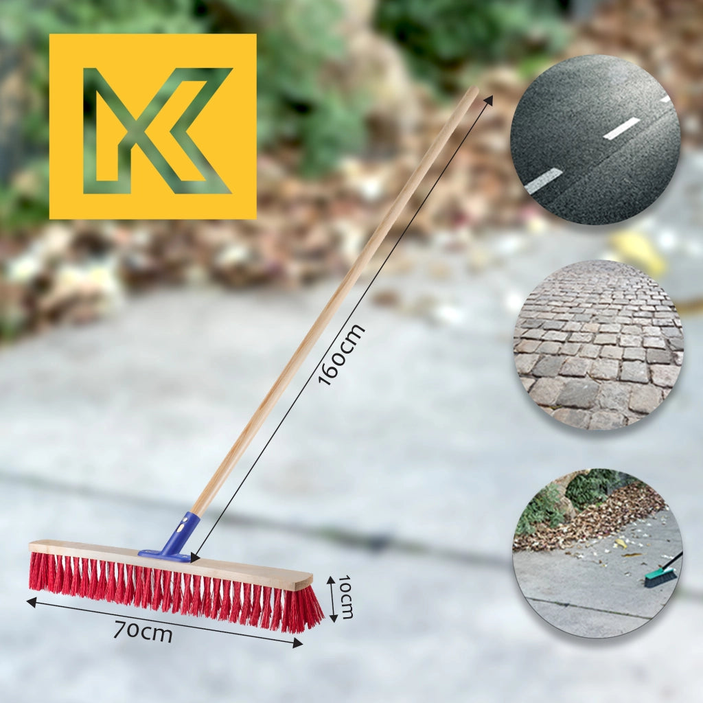 Scopa da giardino KADAX per spazzare strade e giardini, 70 cm